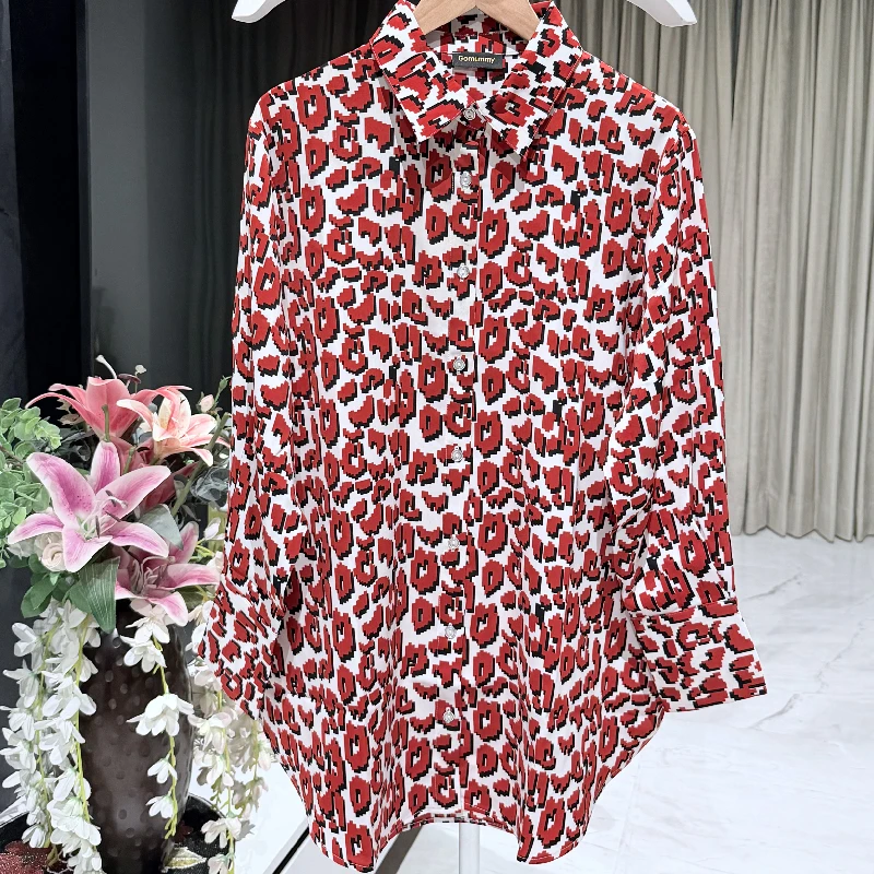 Red Chita Pure Soft Slik Shirt